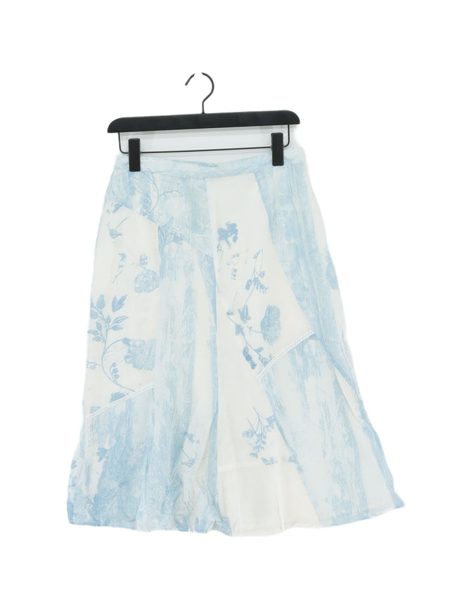Un Jour Ailleurs Women's Maxi Skirt UK 10 White Cotton with Polyester