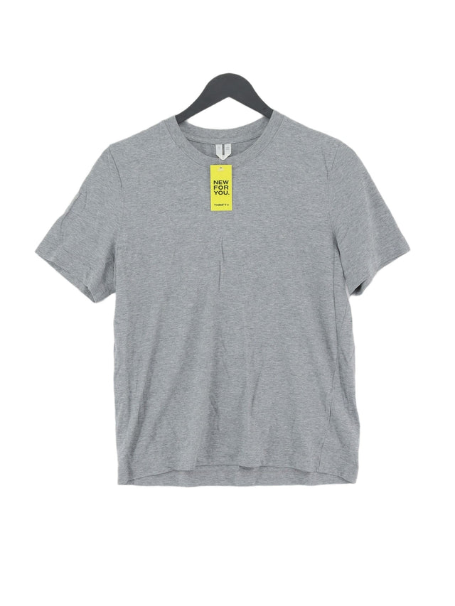 Arket Women's T-Shirt S Grey 100% Cotton