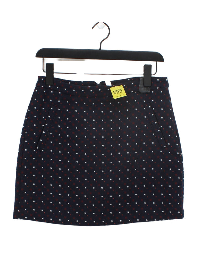 H By Henry Holland Women's Mini Skirt UK 10 Blue Polyester with Viscose