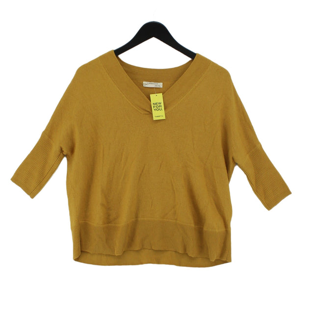 Anthropologie Women's Jumper S Yellow 100% Wool