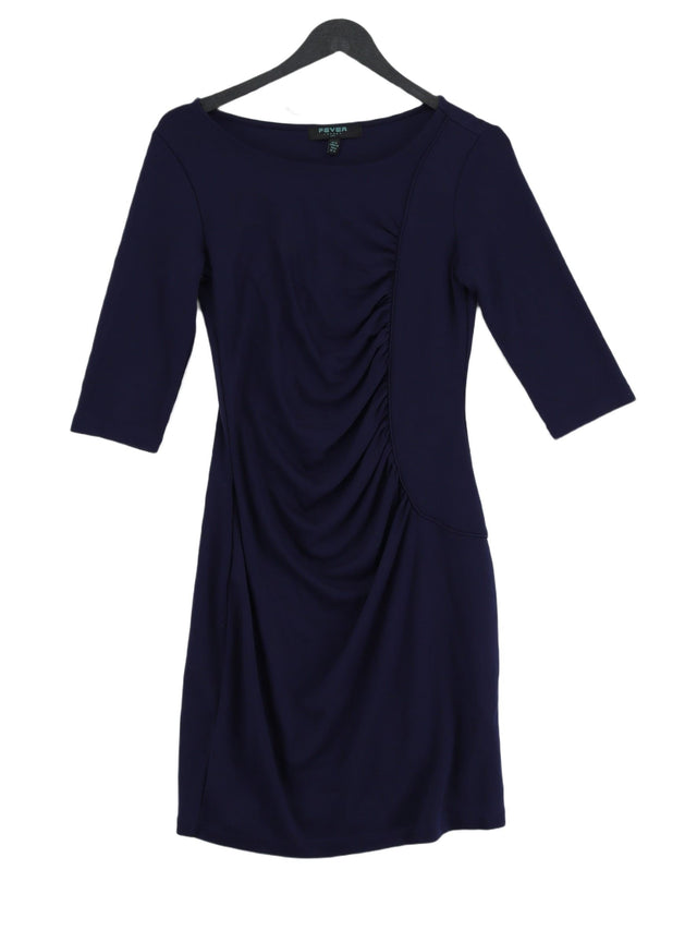 Fever London Women's Midi Dress UK 10 Blue Viscose with Polyester