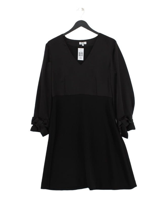 Claudie Pierlot Women's Midi Dress UK 12 Black 100% Polyester