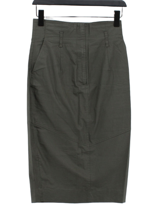 COS Women's Midi Skirt UK 6 Grey 100% Cotton