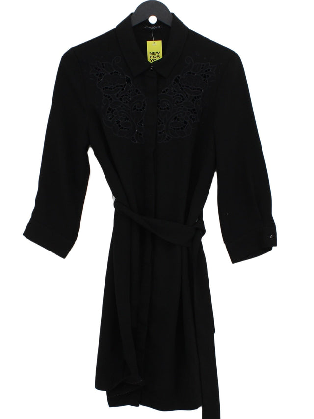 Warehouse Women's Midi Dress UK 10 Black 100% Polyester