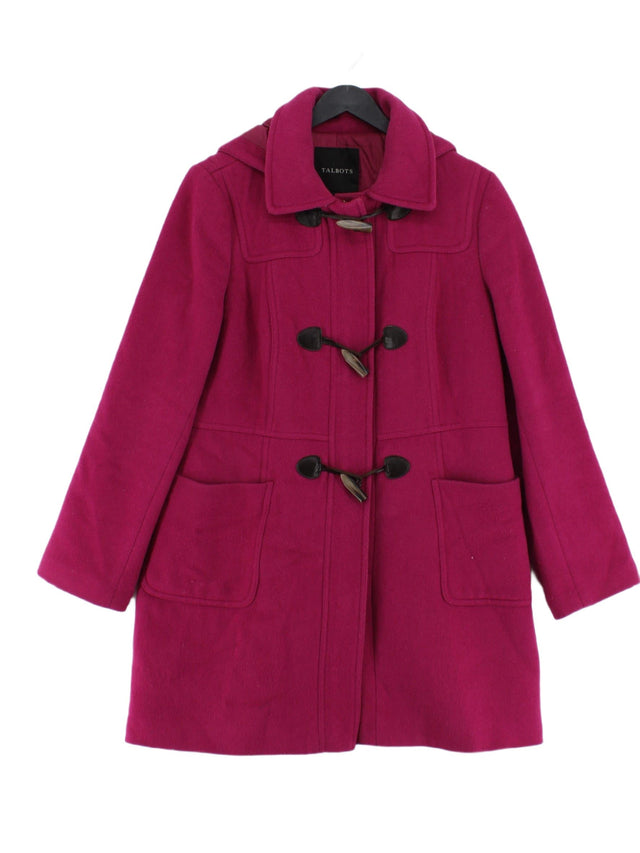 Talbots Women's Coat UK 12 Purple Polyester with Viscose, Wool