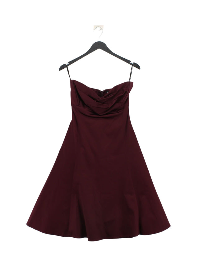Warehouse Women's Mini Dress UK 10 Red Other with Elastane, Polyamide, Viscose