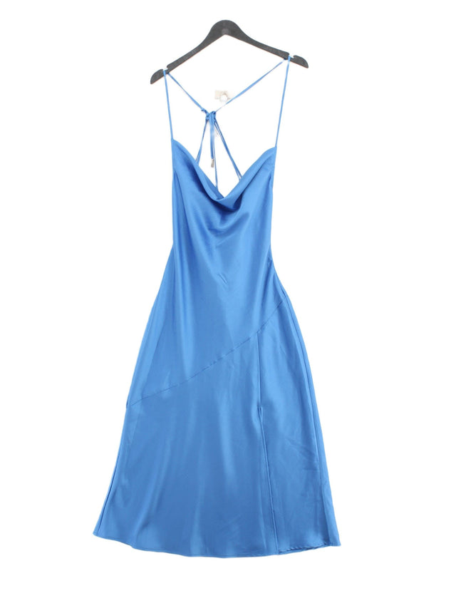 Karen Millen Women's Maxi Dress UK 10 Blue 100% Polyester