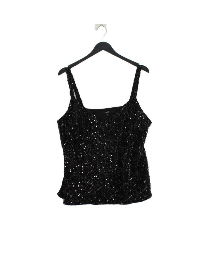 Next Women's Top UK 14 Black 100% Polyester