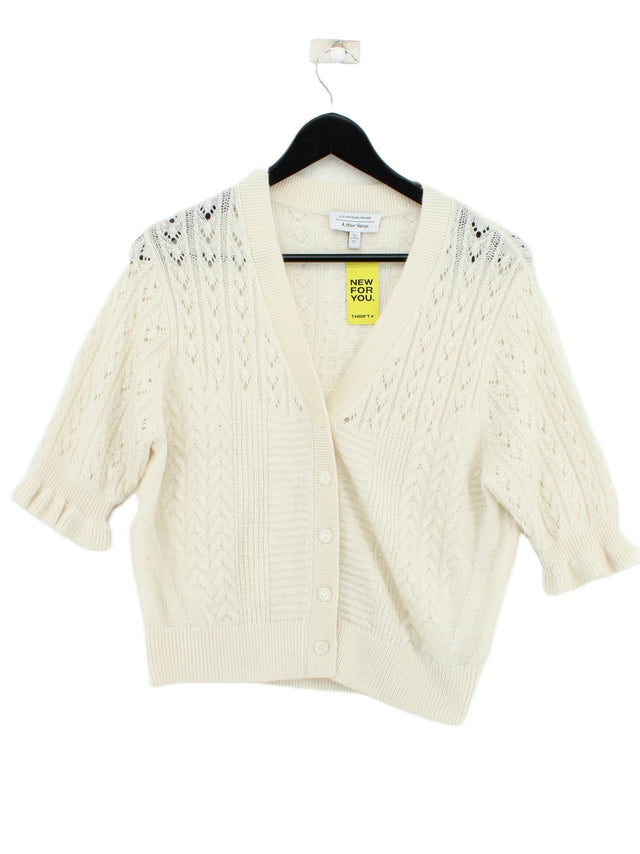 & Other Stories Women's Cardigan S Cream Wool with Polyamide, Polyester, Viscose