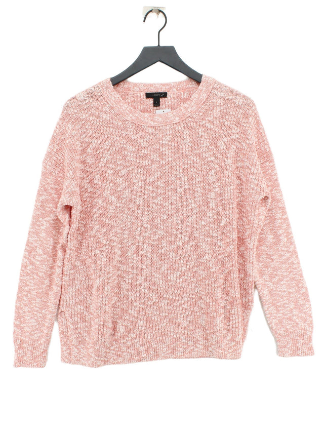 J. Crew Women's Jumper S Pink Cotton with Acrylic