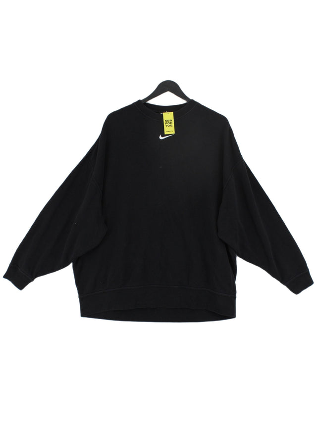 Nike Men's Jumper S Black Cotton with Polyester