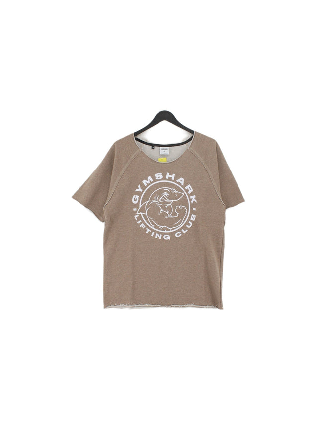Gymshark Men's T-Shirt XS Tan 100% Cotton