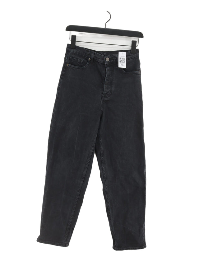 COS Women's Jeans W 25 in Black Cotton with Elastane