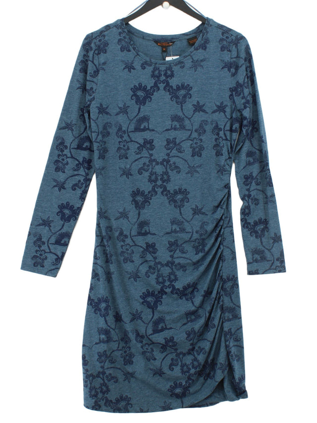 Ben Sherman Women's Midi Dress M Blue Polyester with Cotton