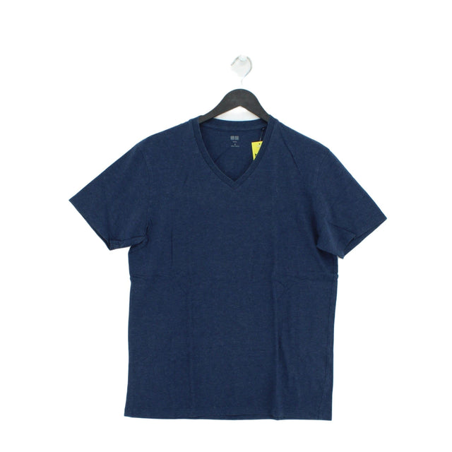 Uniqlo Women's T-Shirt M Blue 100% Cotton
