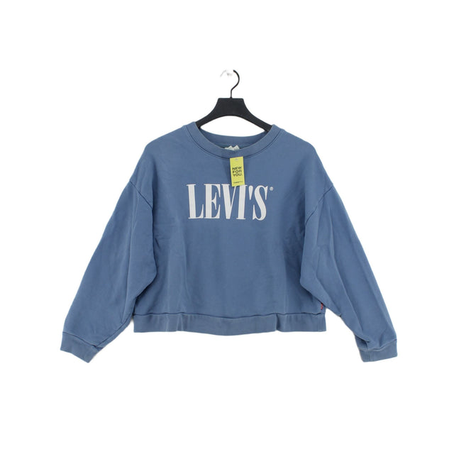 Levi’s Women's Hoodie L Blue 100% Cotton