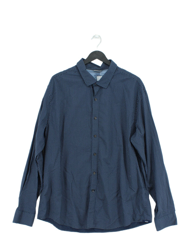 Izod Men's Shirt XXL Blue Cotton with Polyester