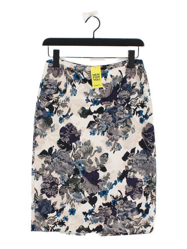 Coast Women's Midi Skirt UK 8 Multi Cotton with Other, Polyester