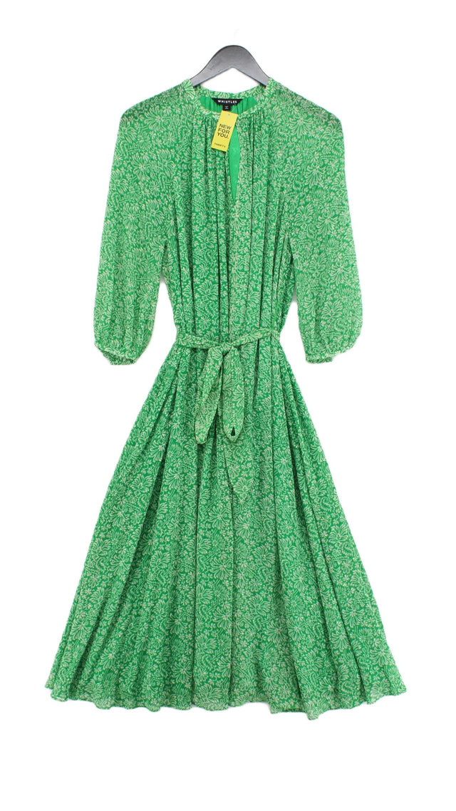 Whistles Women's Maxi Dress UK 10 Green 100% Polyester