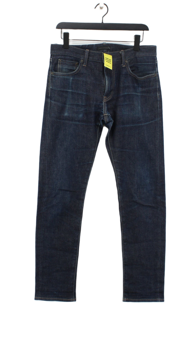 Uniqlo Men's Jeans W 31 in; L 32 in Blue Cotton with Elastane