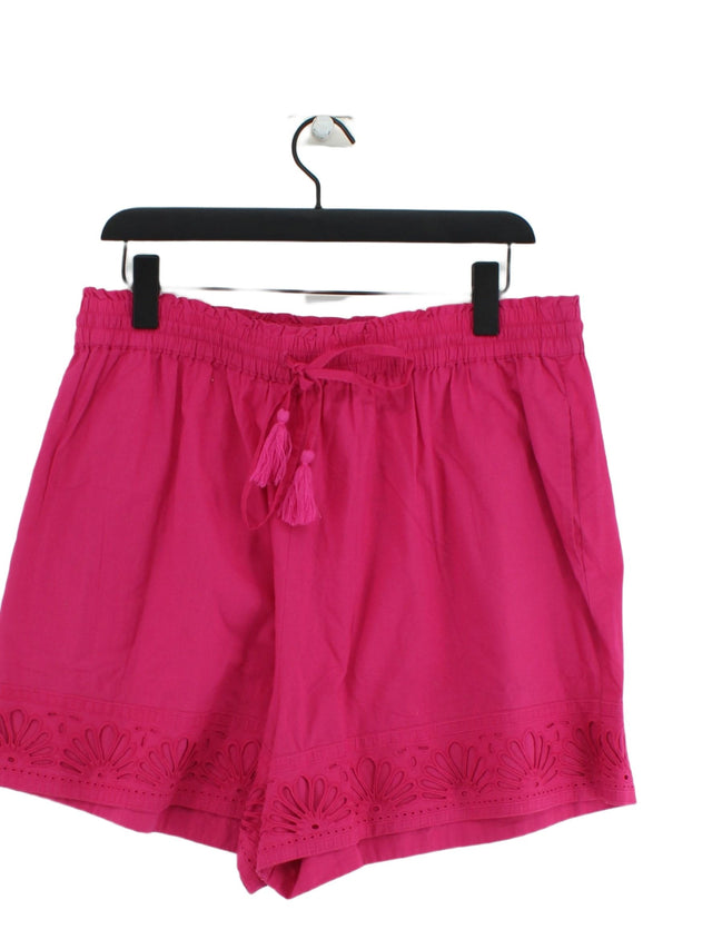 Accessorize Women's Shorts UK 16 Pink 100% Cotton