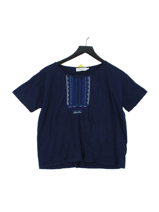 Indi & Cold Women's T-Shirt L Blue 100% Cotton