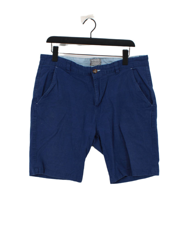 Mountain Warehouse Men's Shorts W 36 in Blue Cotton with Elastane
