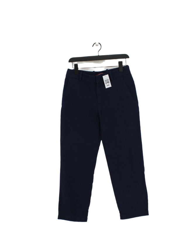 Comptoir Des Cotonniers Women's Suit Trousers W 31 in Blue Cotton with Polyester