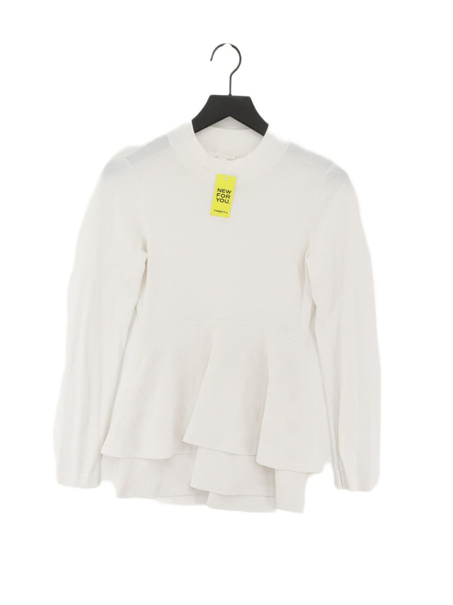 COS Women's Jumper XS White Viscose with Polyamide