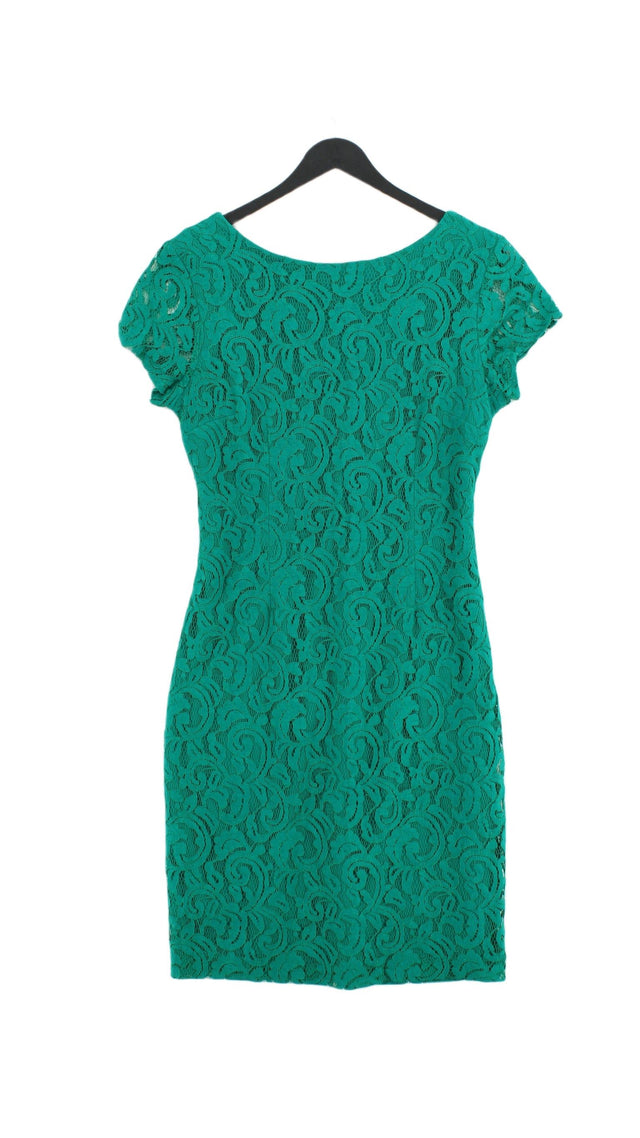 Roman Women's Midi Dress UK 12 Green Cotton with Polyamide, Polyester