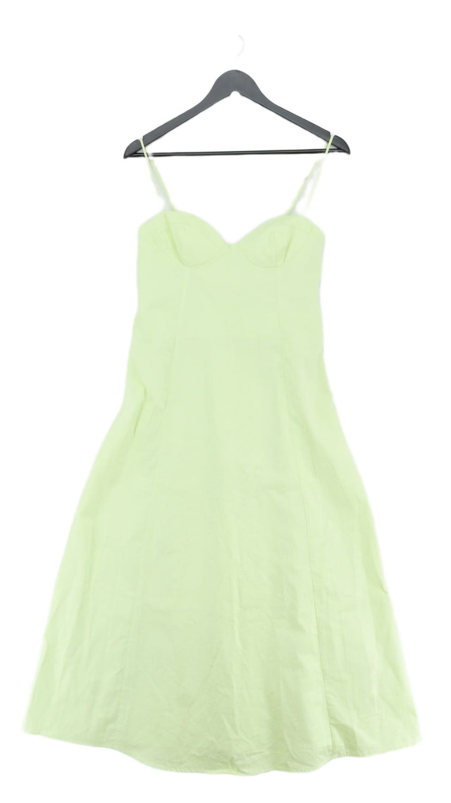 Zara Women's Maxi Dress S Green 100% Cotton