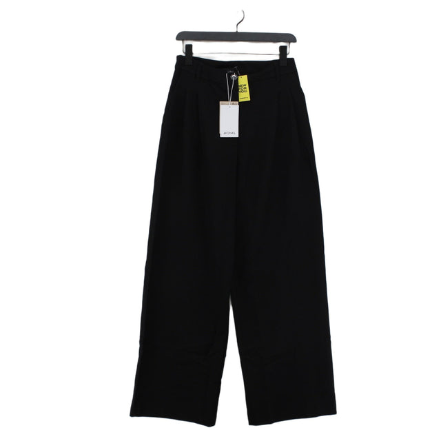 Monki Women's Suit Trousers UK 12 Black Polyester with Elastane, Viscose