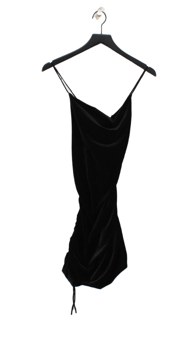 Zara Women's Mini Dress M Black Polyester with Elastane