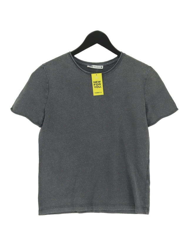 Zara Women's T-Shirt XS Grey 100% Other