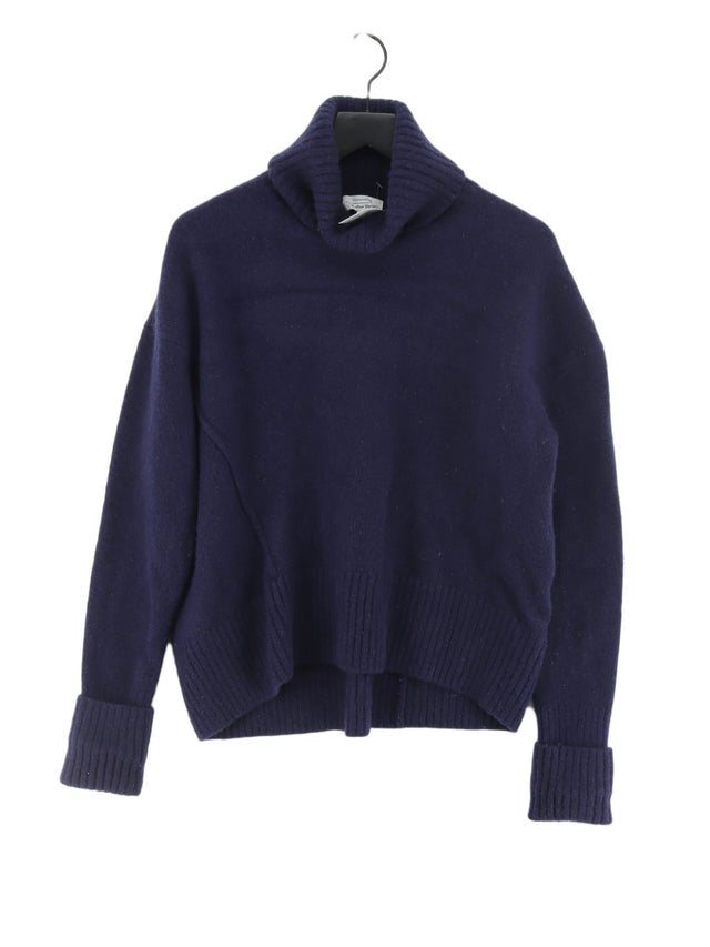 & Other Stories Women's Jumper S Blue Wool with Polyamide