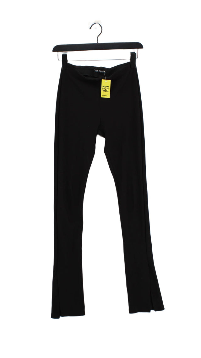 Zara Women's Leggings UK 8 Black Polyester with Elastane