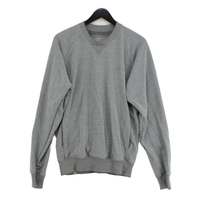 Bench Men's Jumper L Grey Cotton with Elastane, Polyester