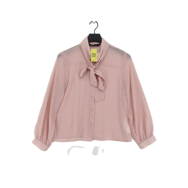 Zara Women's Blouse M Pink 100% Polyester