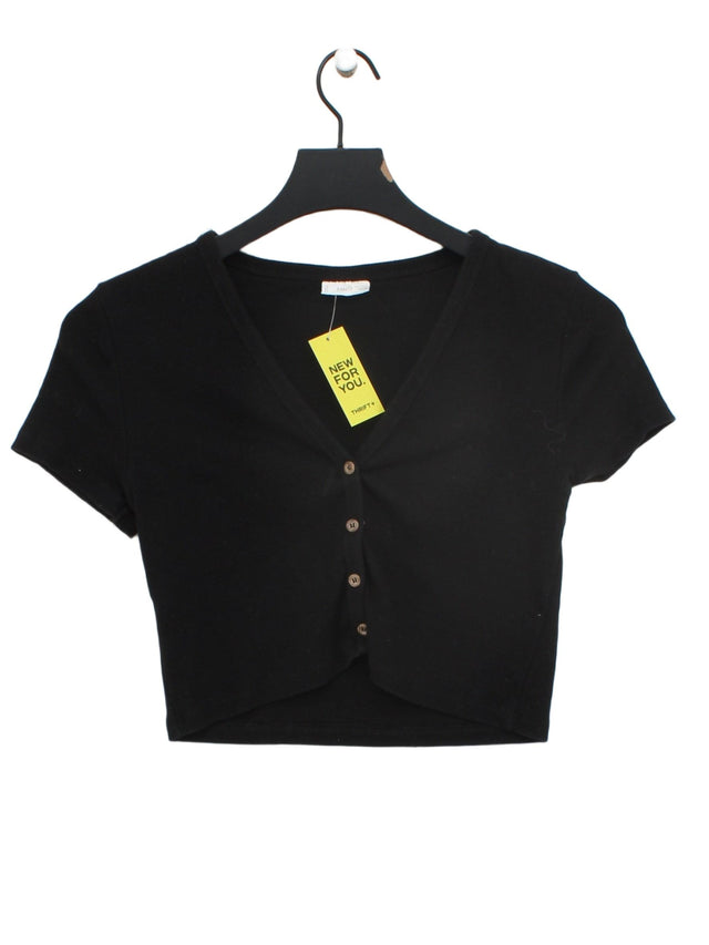 MNG Women's Top S Black Cotton with Elastane