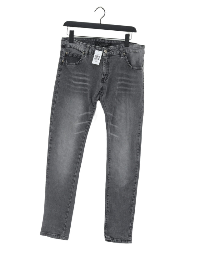 Criminal Damage Men's Jeans W 34 in Grey Cotton with Other