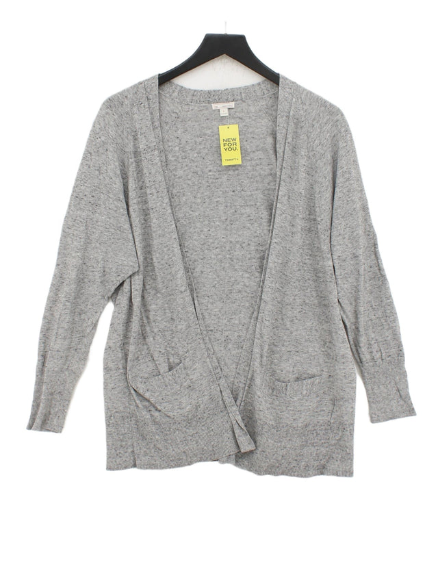 Gap Women's Cardigan S Grey Cotton with Polyester