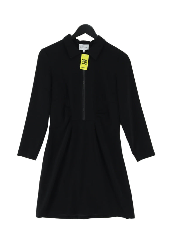 Bimba Y Lola Women's Midi Dress S Black Polyester with Elastane