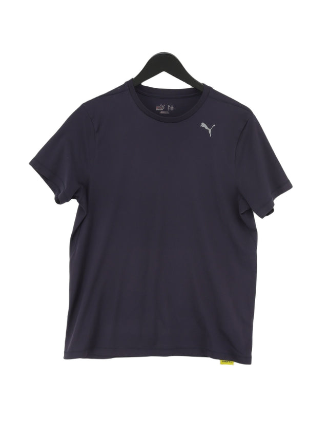 Puma Men's T-Shirt L Blue 100% Polyester