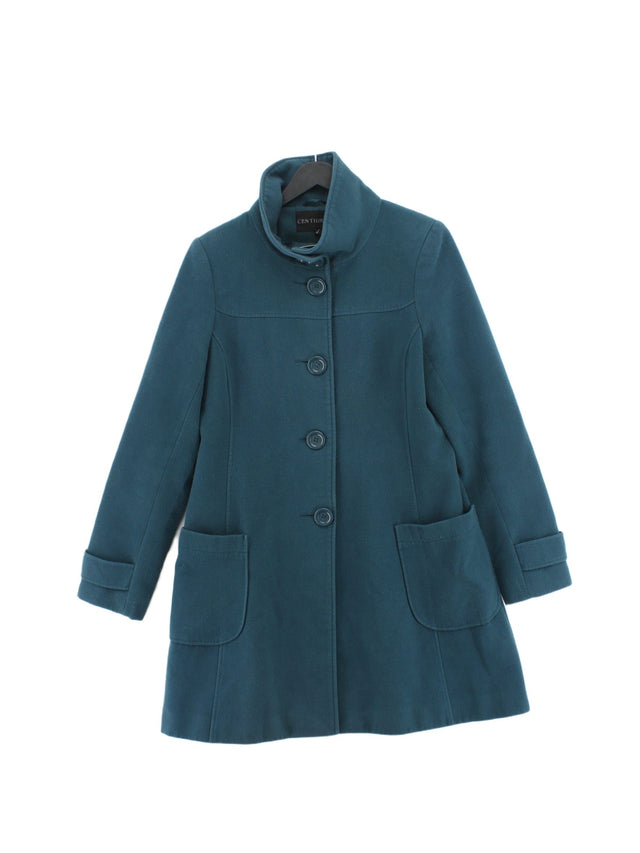 Centigrade Women's Coat S Blue Polyester with Elastane, Viscose