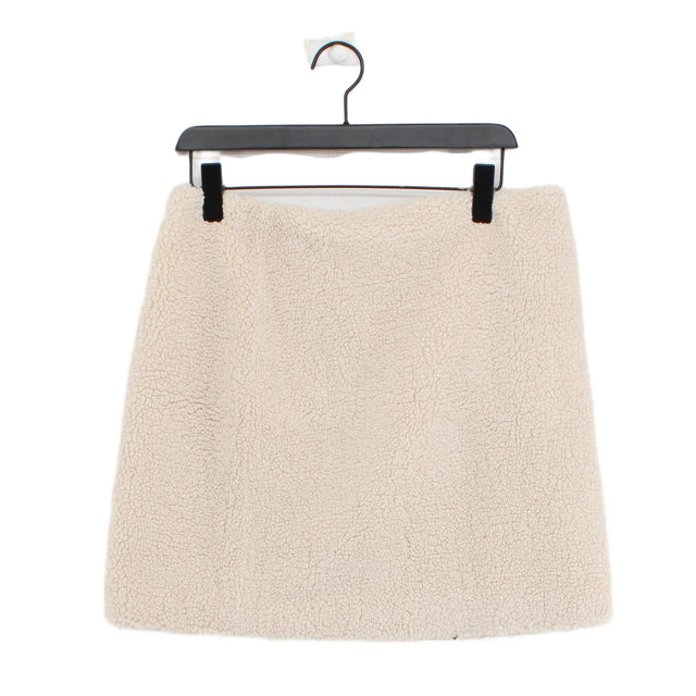 Hush Women's Midi Skirt UK 16 Cream 100% Polyester