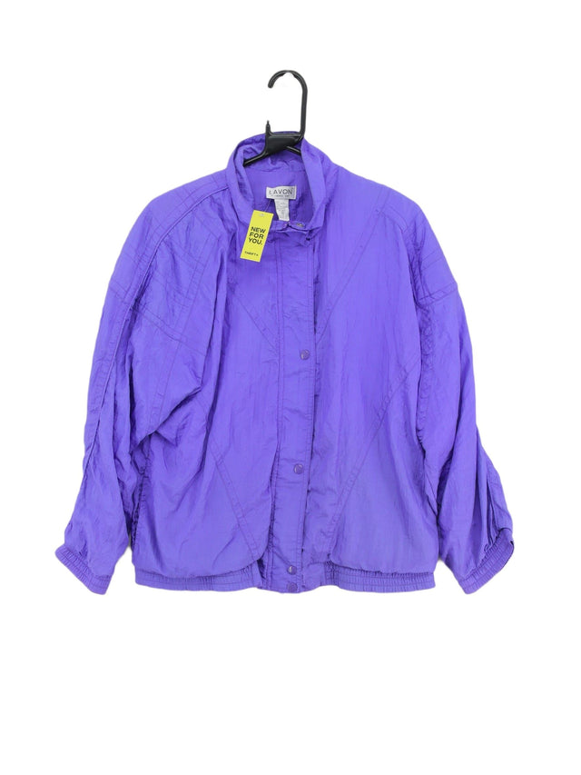 Vintage Lavon Men's Jacket M Purple Nylon with Cotton, Polyester