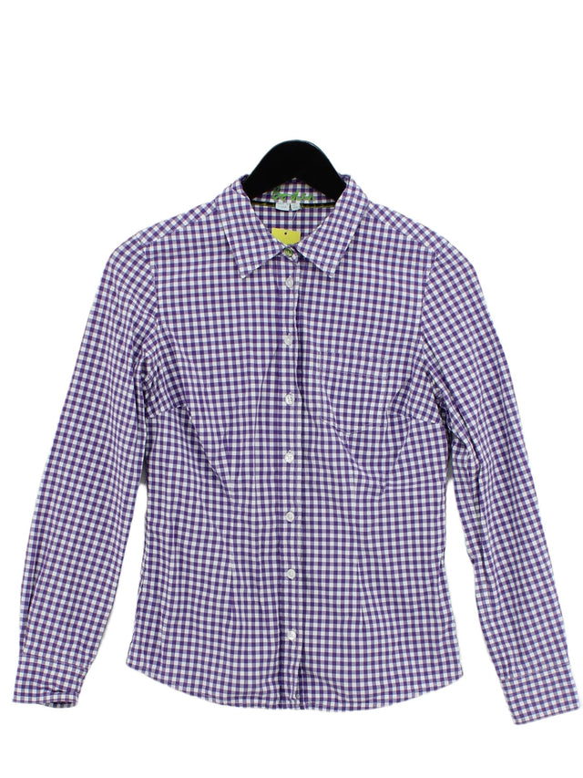 Boden Women's Shirt UK 8 Purple 100% Cotton