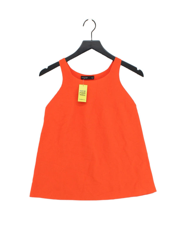 Autograph Women's Top UK 10 Orange Viscose with Polyester