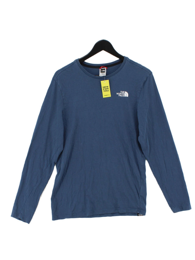 The North Face Men's T-Shirt S Blue 100% Cotton