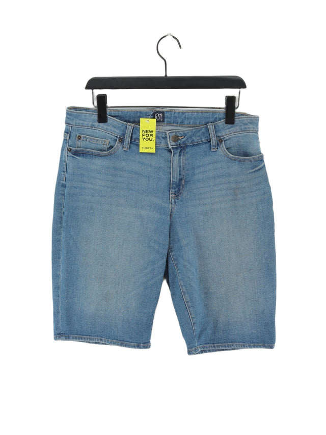 Gap Men's Shorts W 35 in Blue Cotton with Polyester